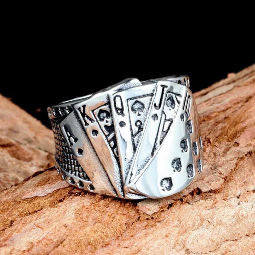 Poker Ring Playing Cards Men’s Unisex